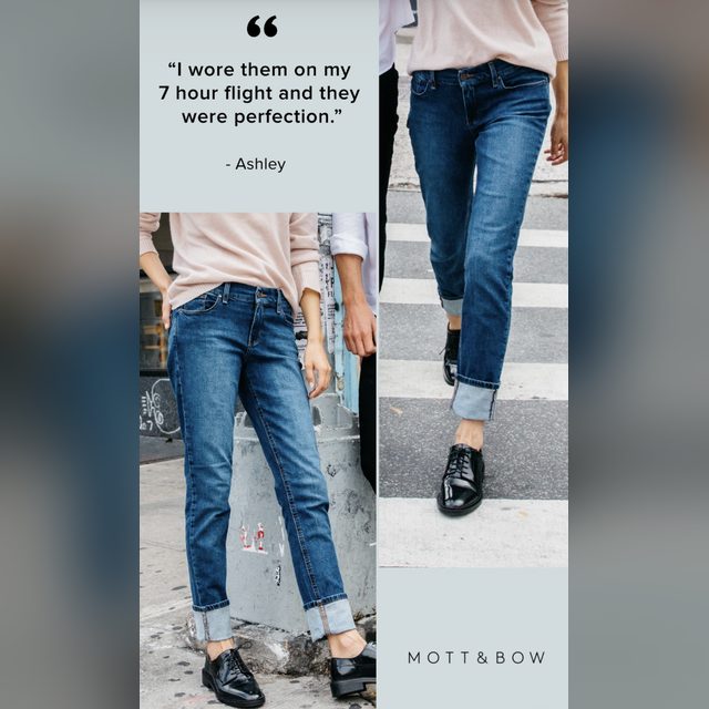 Testimonial ad for a menswear brand